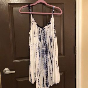 Blue & White Tie-Dye Dress